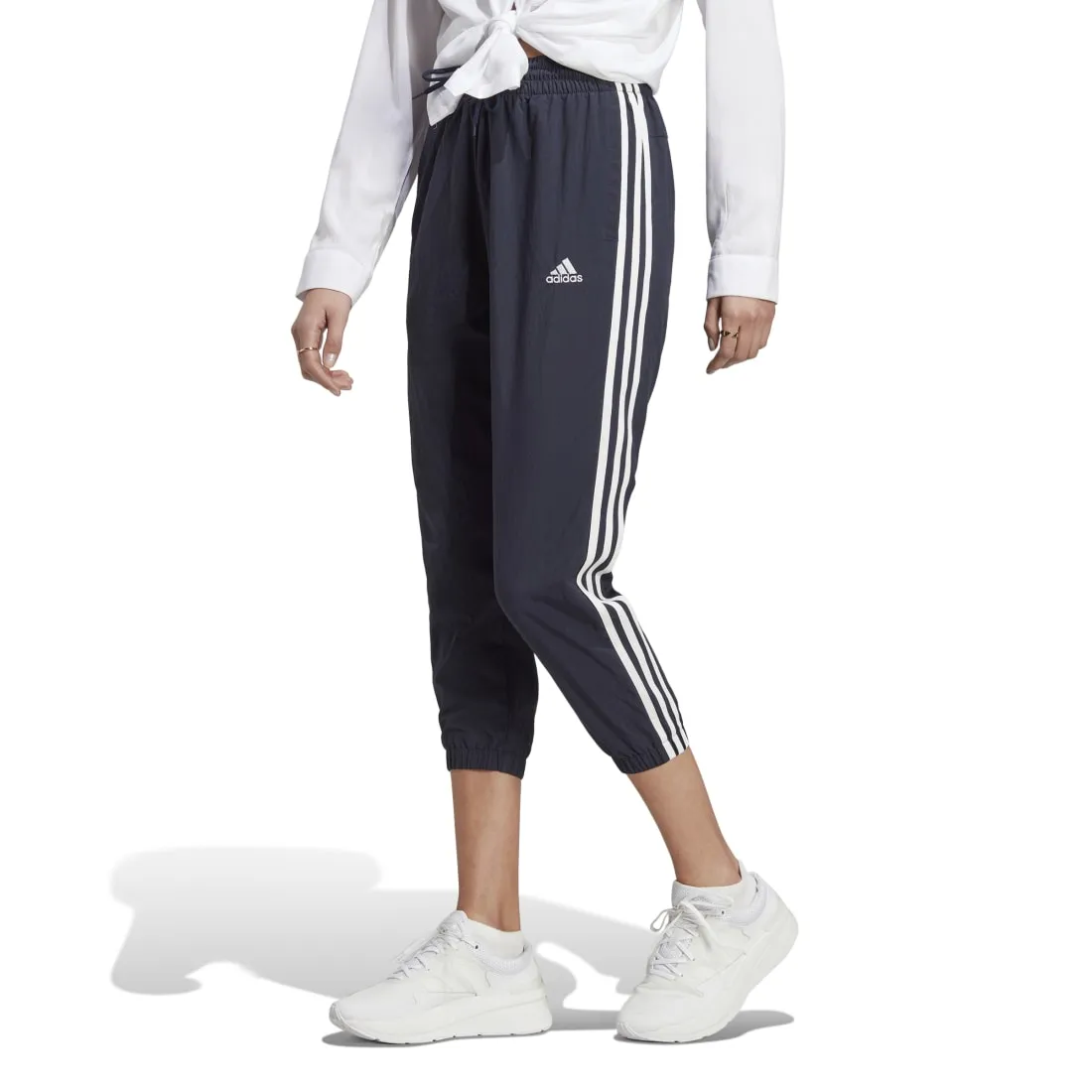 Adidas Essentials 3- Stripes Woven Women's 7/8 Pant Blue