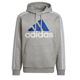 Adidas Men's 3 Stripe Essential Fleece Logo Hoodie