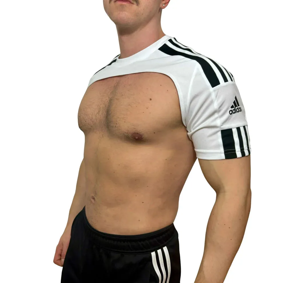 Adidas Sport Shoulders White Crop Top BY SNEAKERMASK