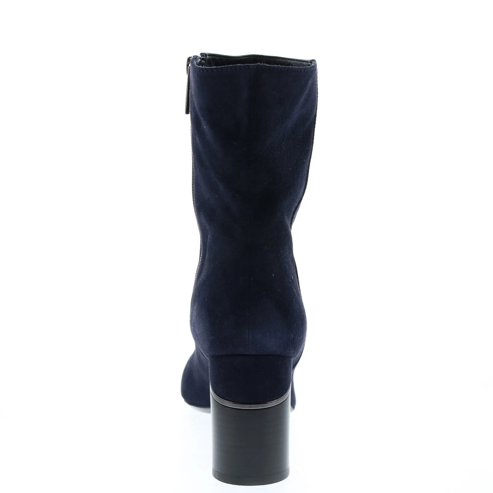 Aquatalia Phila Dress Suede 34L3799-NVY Womens Blue Suede Zipper Ankle & Booties Boots