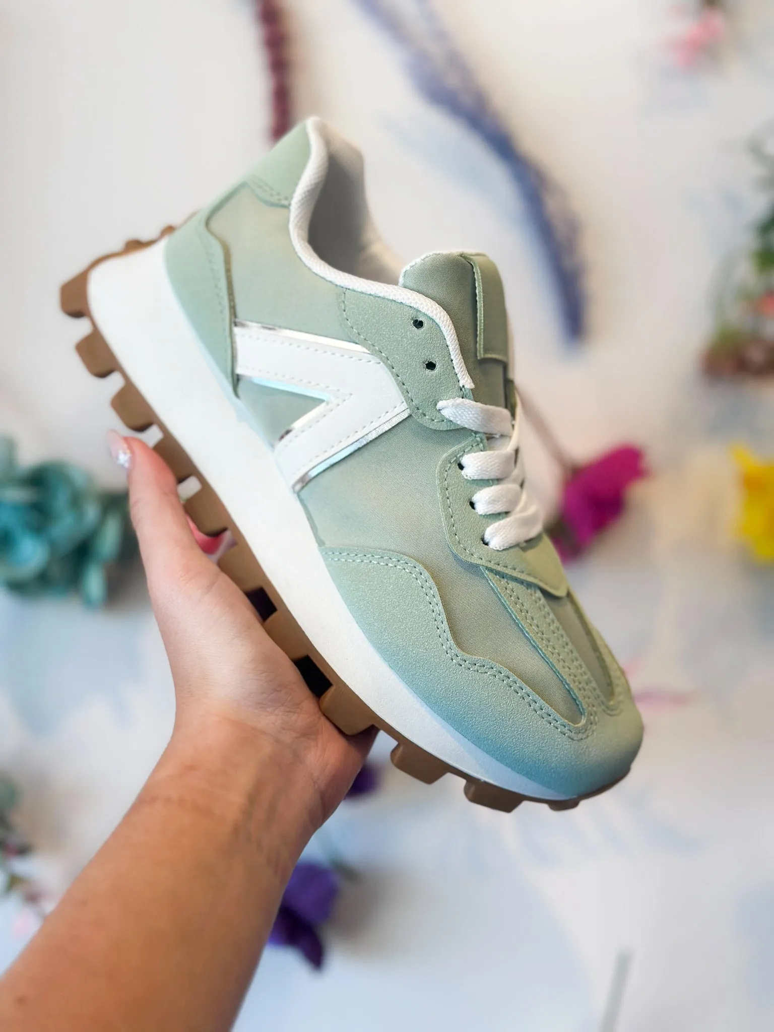 Arizona Platform Sneakers- Sage