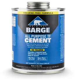 BARGE All-Purpose TF Cement Rubber Leather Shoe Waterproof Glue 1 Qt (0.946 L)