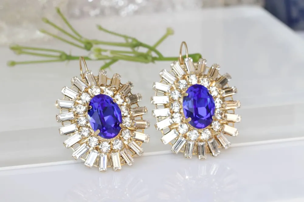 BLUE FORMAL EARRINGS