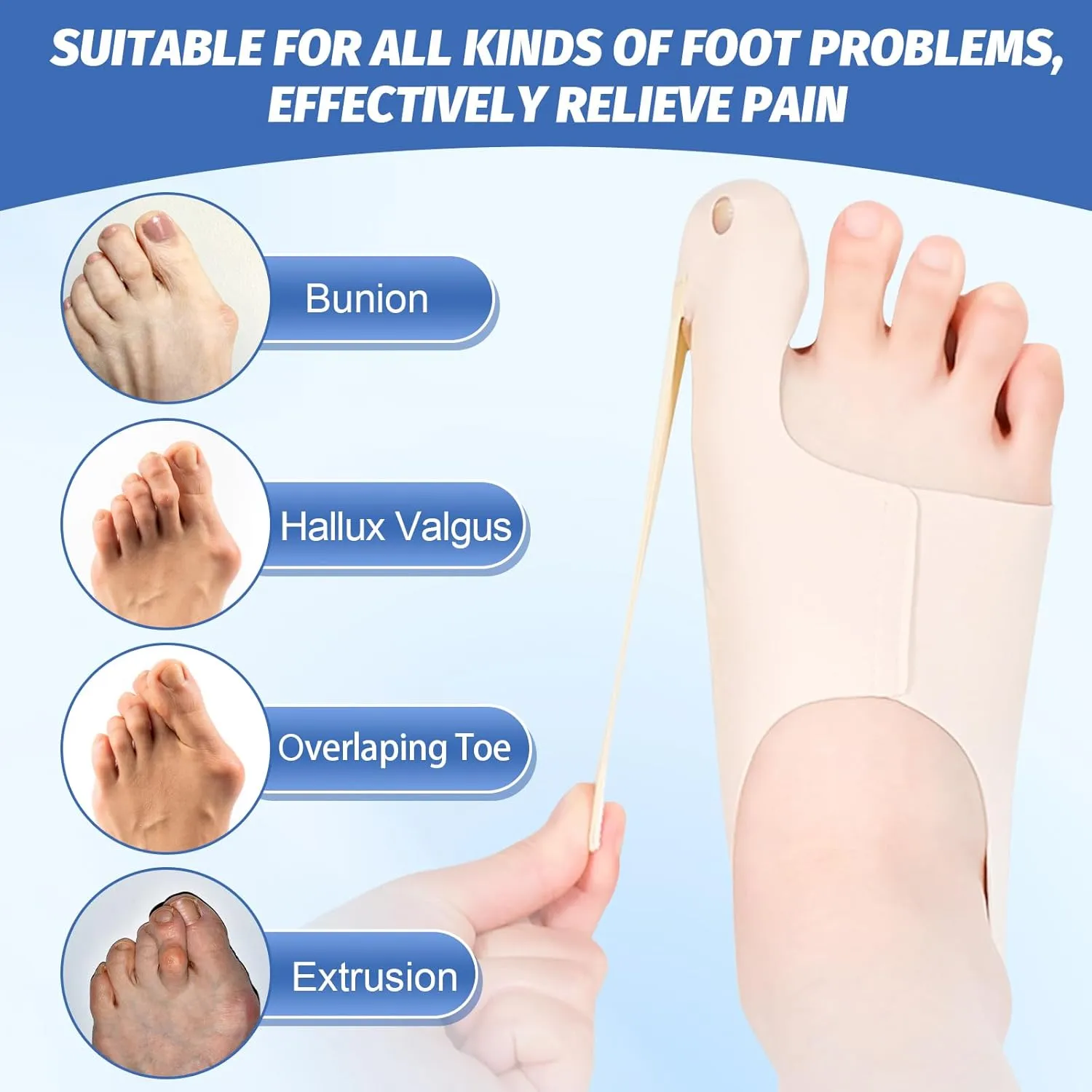 Bunion Corrector Hallux Valgus Socks Left Size(40-44)