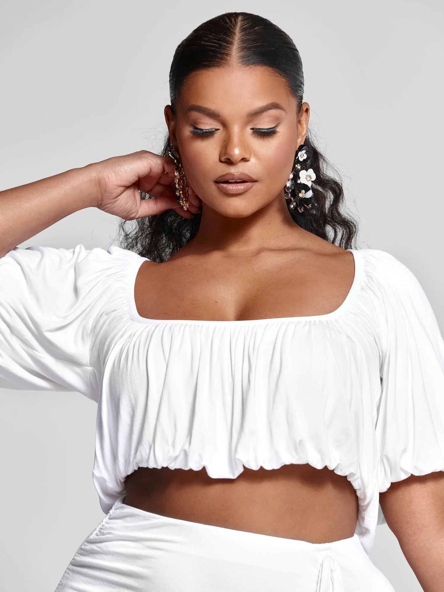 Doreen Off The Shoulder Bubble Hem Top