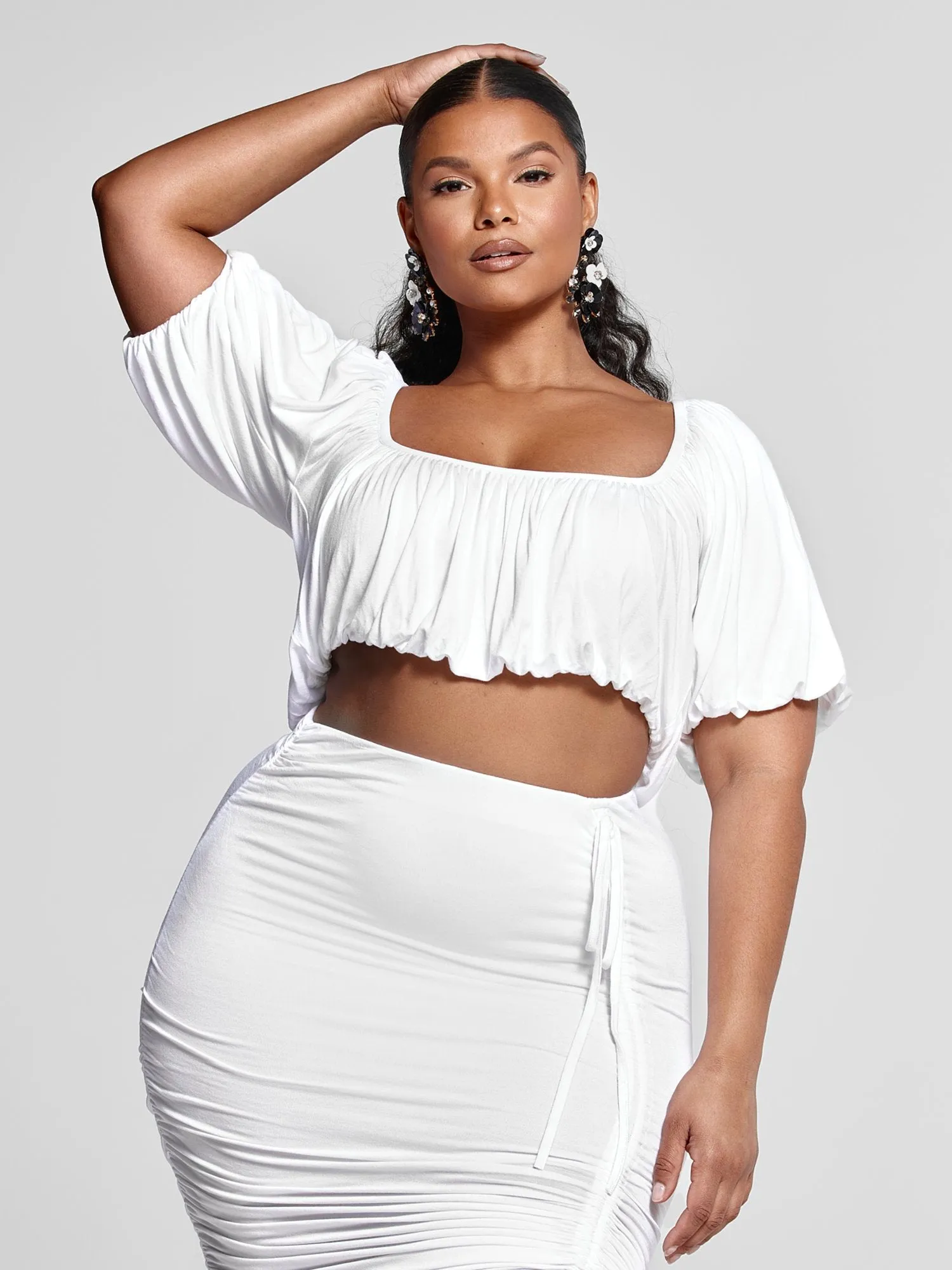 Doreen Off The Shoulder Bubble Hem Top