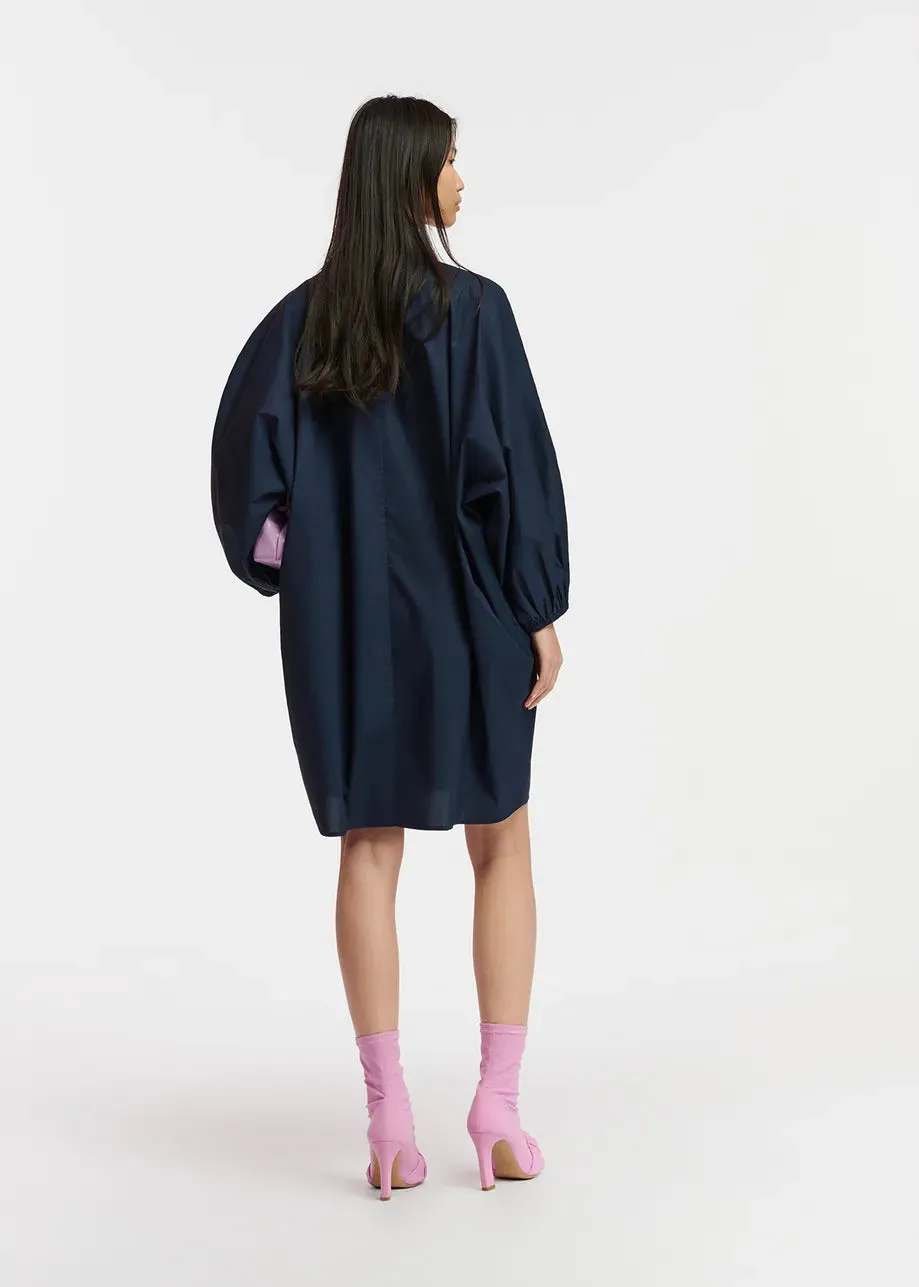 Essentiel Antwerp Frilled Dress in  Navy