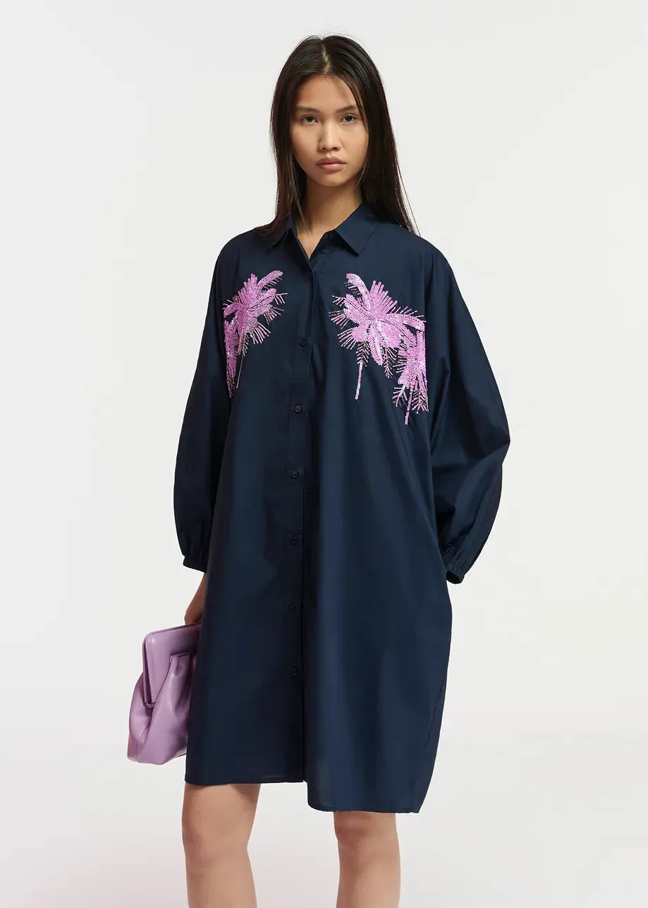 Essentiel Antwerp Frilled Dress in  Navy