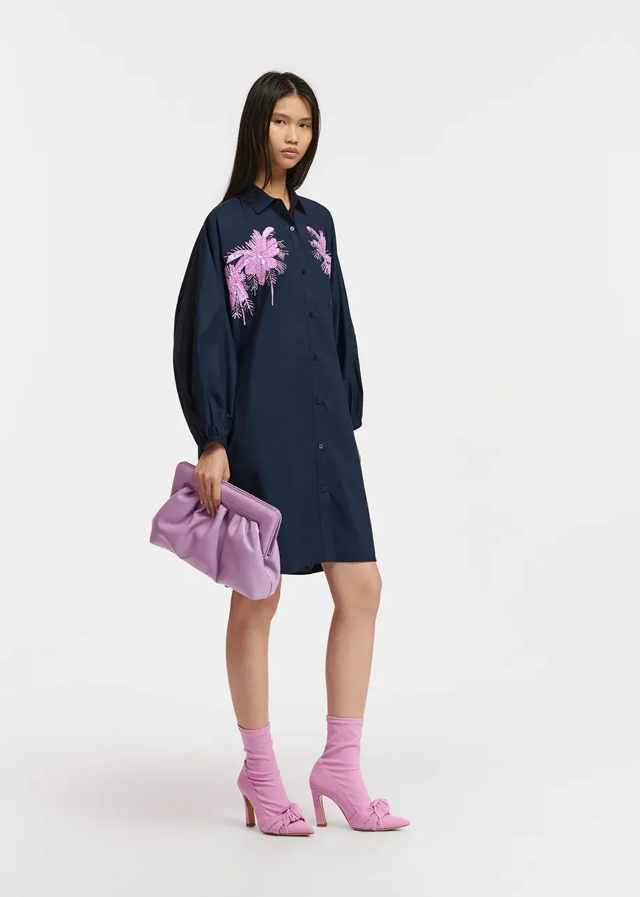 Essentiel Antwerp Frilled Dress in  Navy