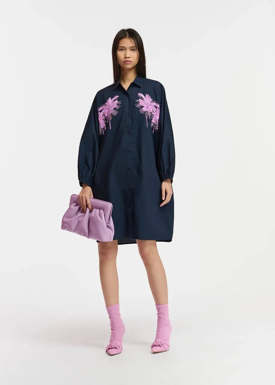 Essentiel Antwerp Frilled Dress in  Navy