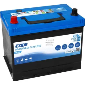 Exide ER350 - 80AH Dual Deep Cycle Leisure Battery