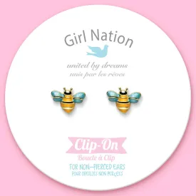 Girl Nation - CLIP ON Cutie Earrings | Buzzing Bee