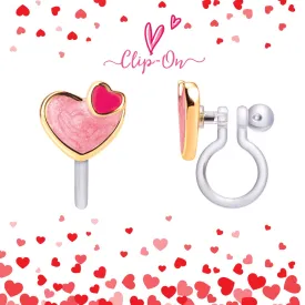 Girl Nation - CLIP ON Cutie Earrings- Heart 2 Heart