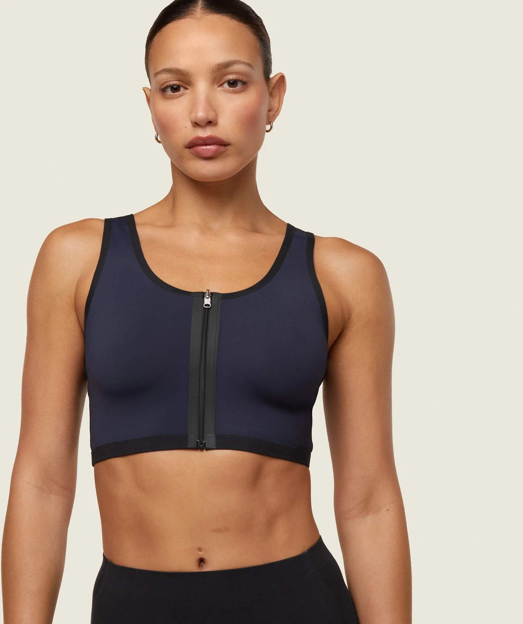 Gymshark everywear Reversible Zipped Sport Bra - Black/Heavy Blue