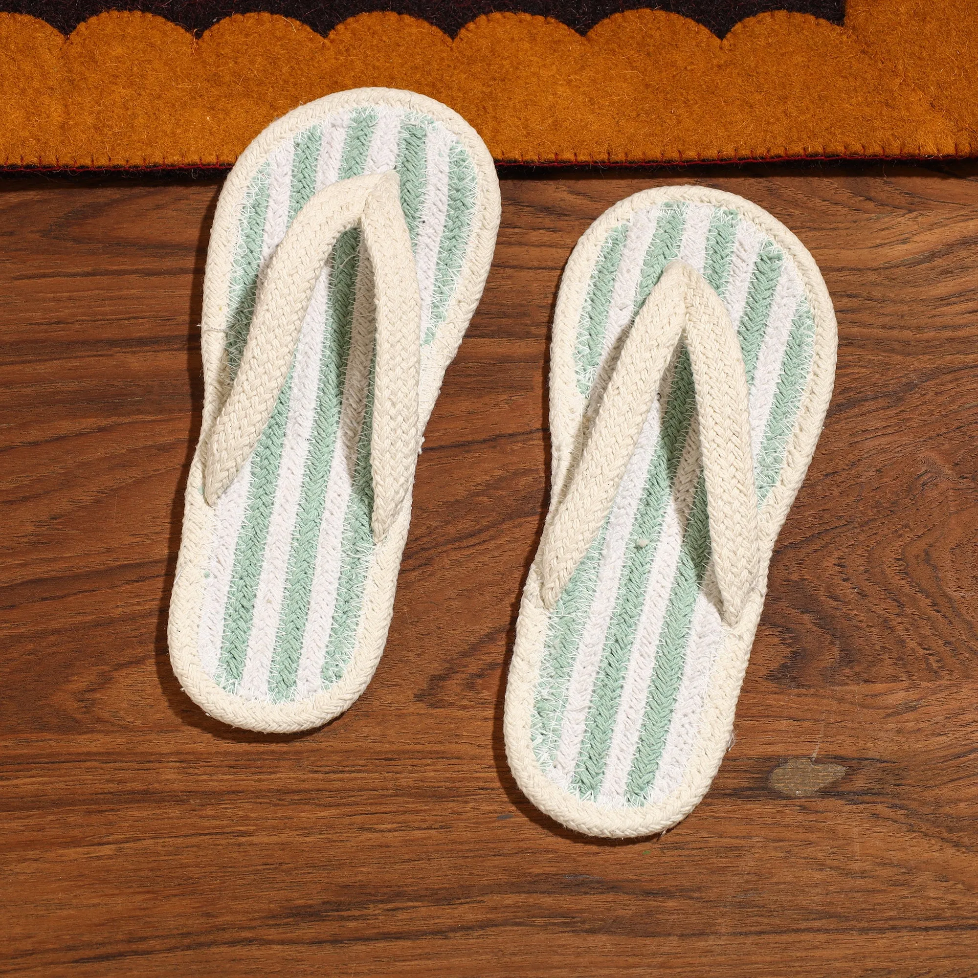 Hand Braided Cotton Stitched Home Slipper 15