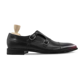 Harden - Men's Black Calf Leather Double Monkstrap