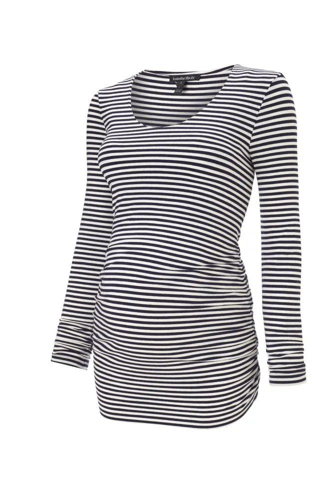 Isabella Oliver Arlington Striped Ruched Top