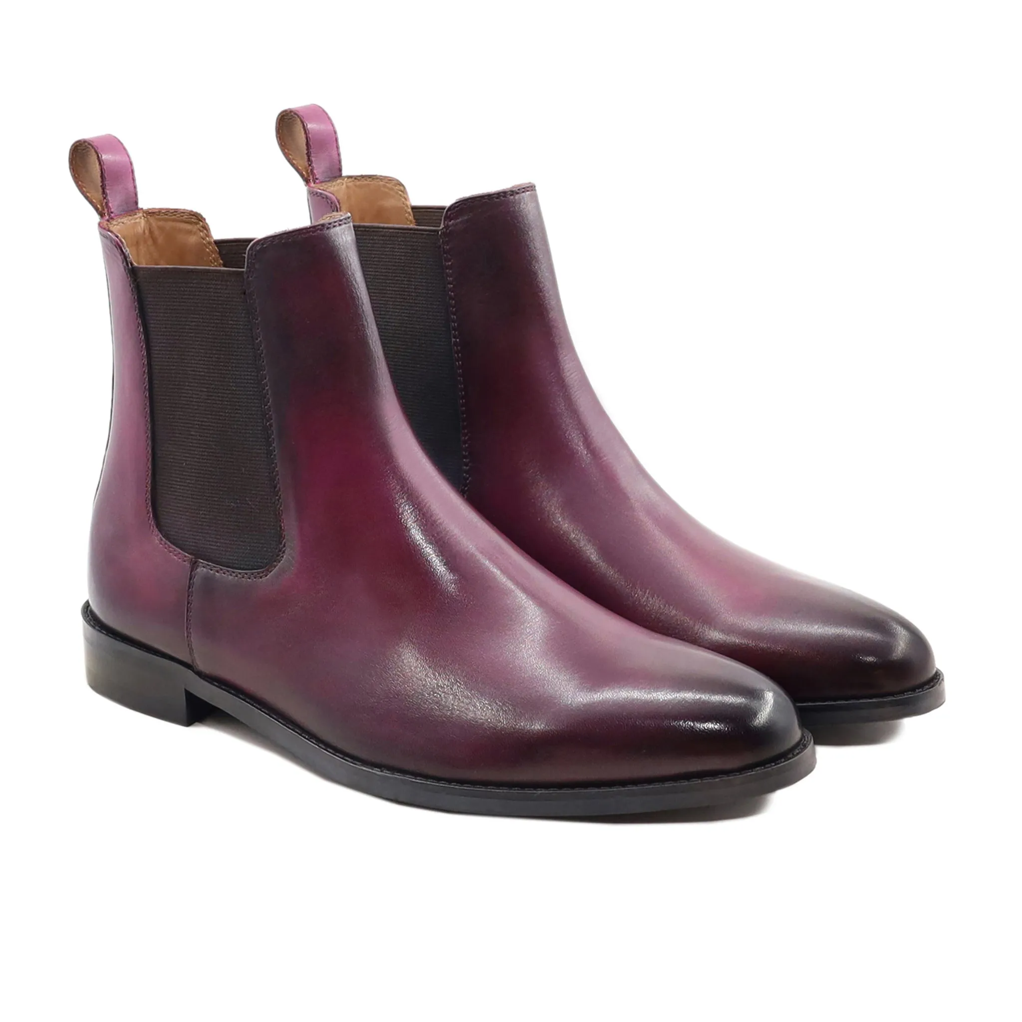 Iskolc - Men's Black Forest Patina Chelsea Boot