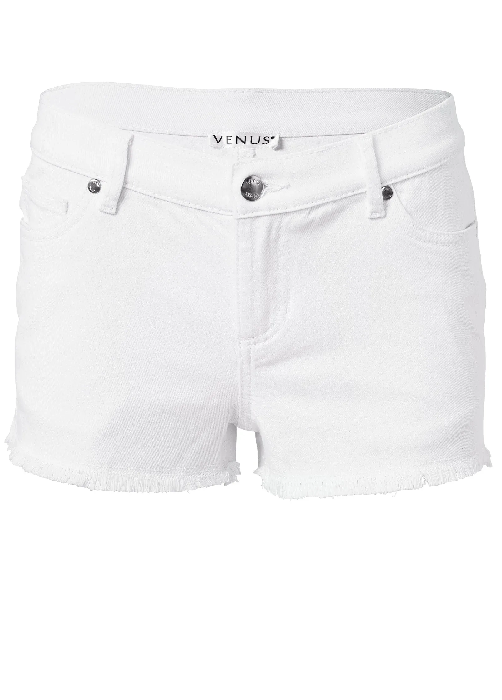 Jessica Cutoff Denim Shorts - White