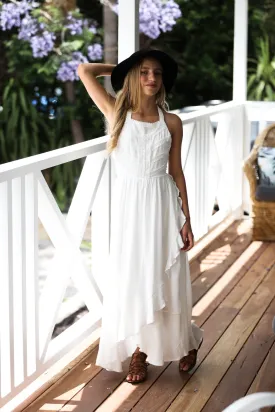 Kaya- Ivory maxi dress tween