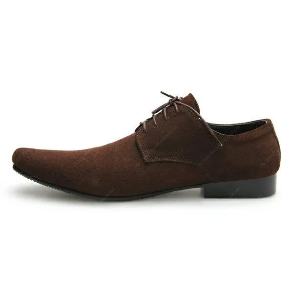 Leather Shoes Clever Suede Dark Brown