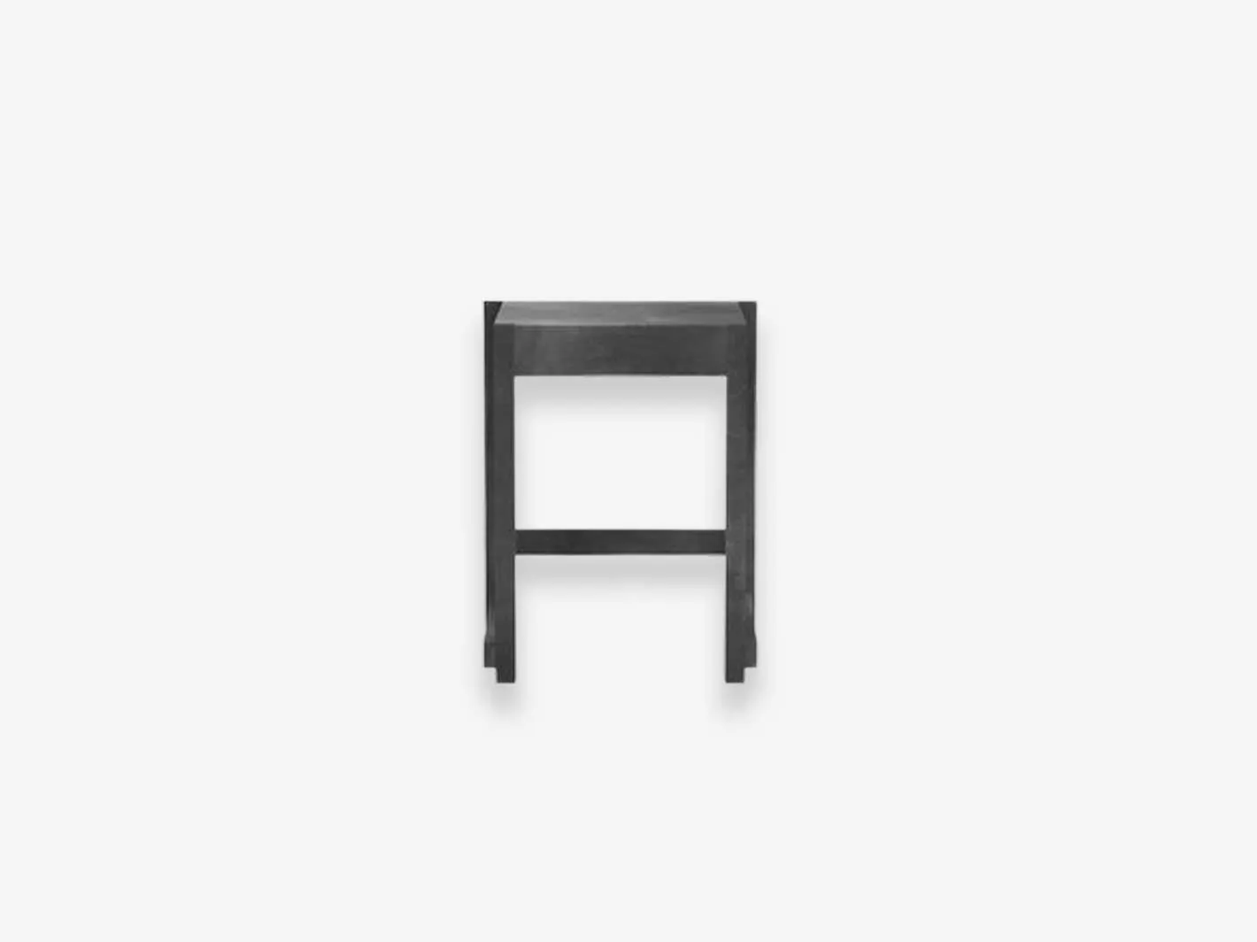 Low Stool 01 Ash Black Wood