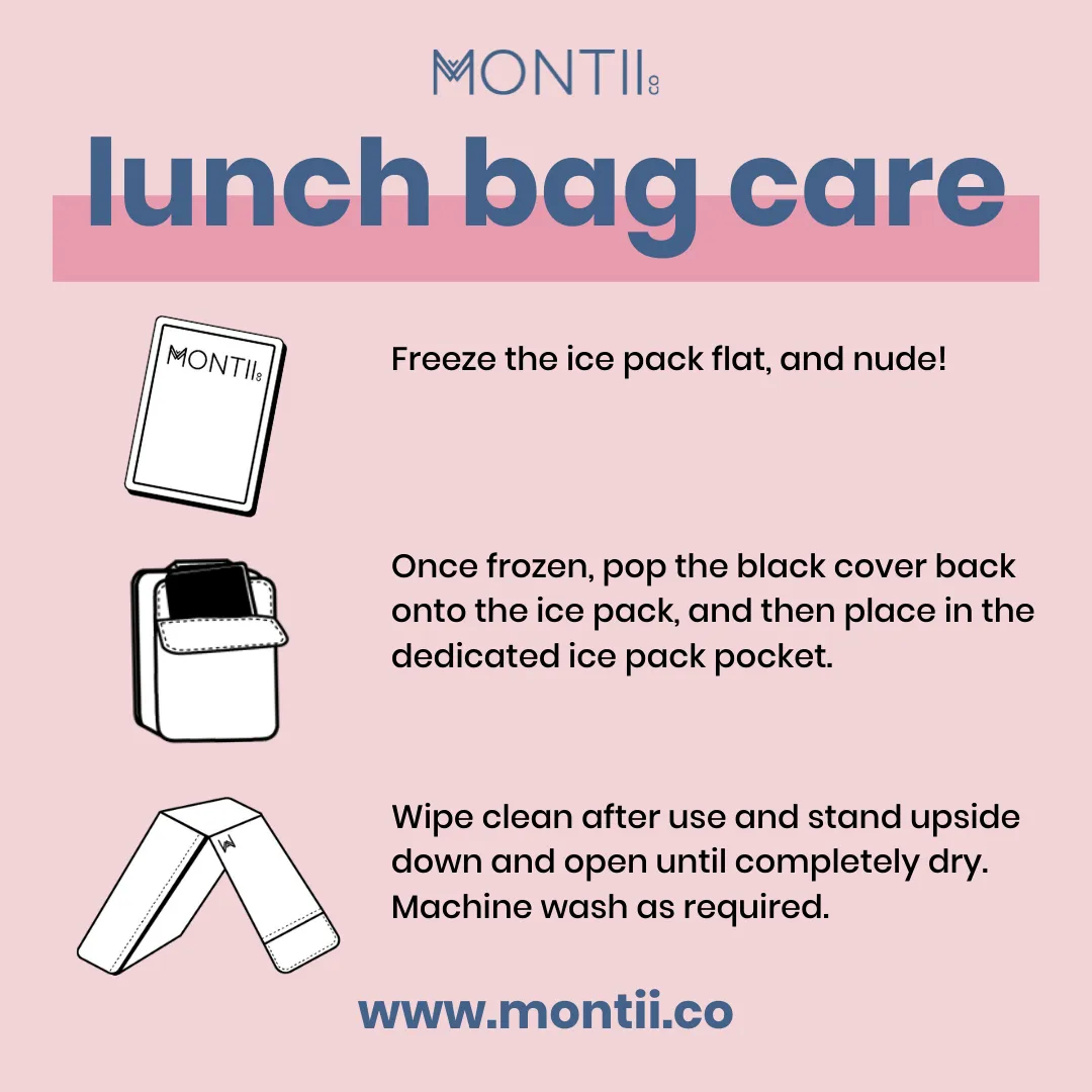 MontiiCo Insulated Medium Lunch Bag - Ripple Cloud