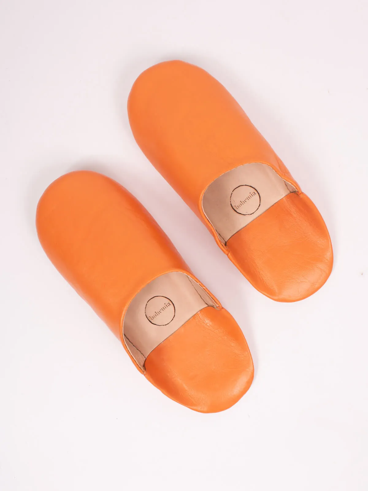 Moroccan Babouche Basic Slippers, Clementine