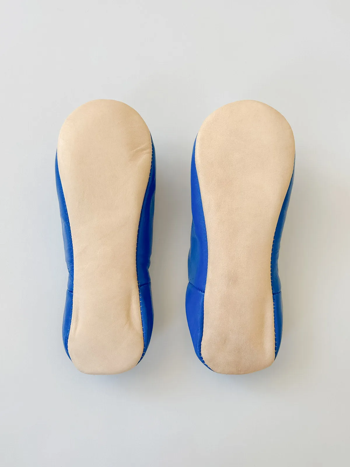 Moroccan Babouche Basic Slippers, Majorelle Blue