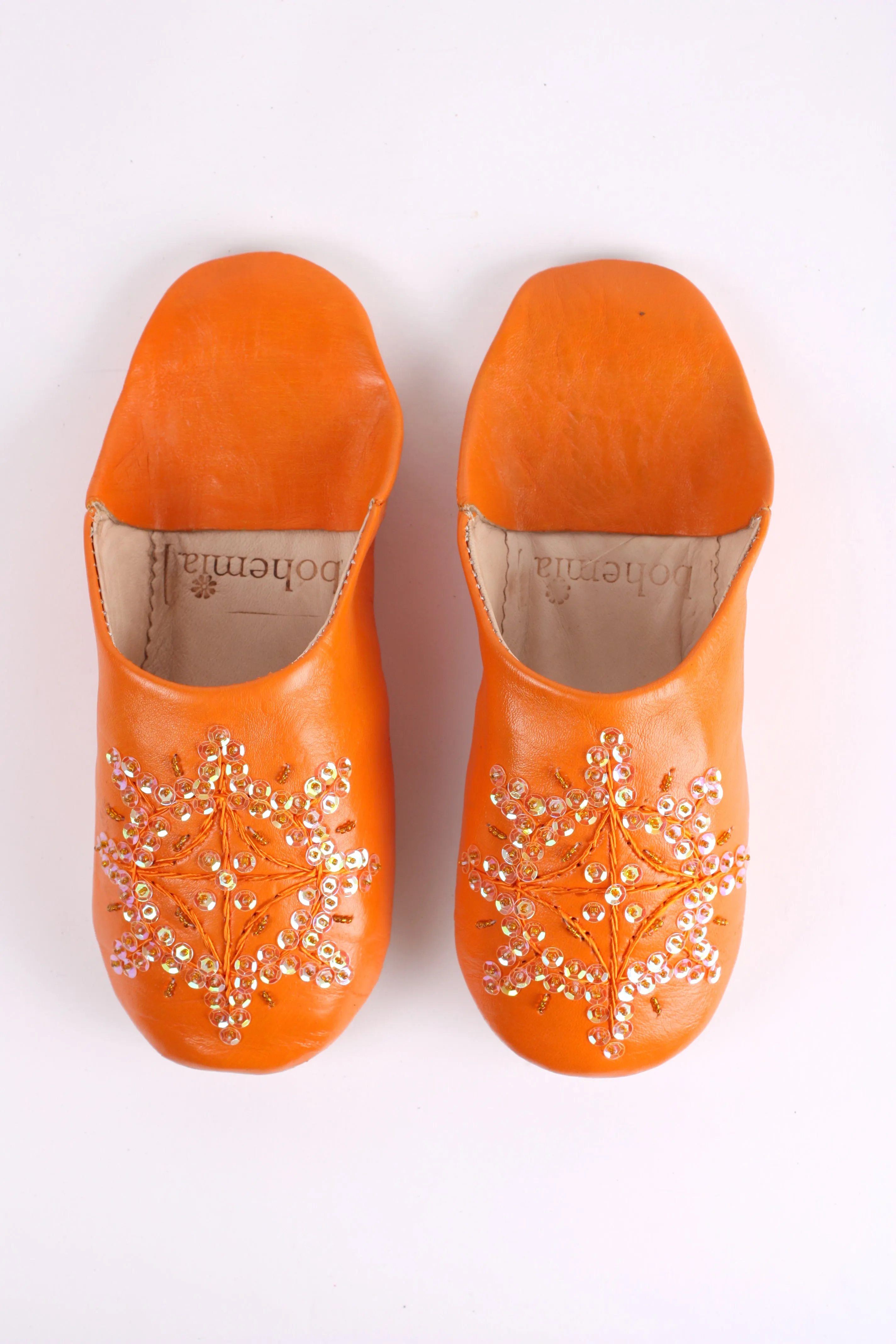 Moroccan Babouche Sequin Slippers - Seconds, Large (Assorted Colours)