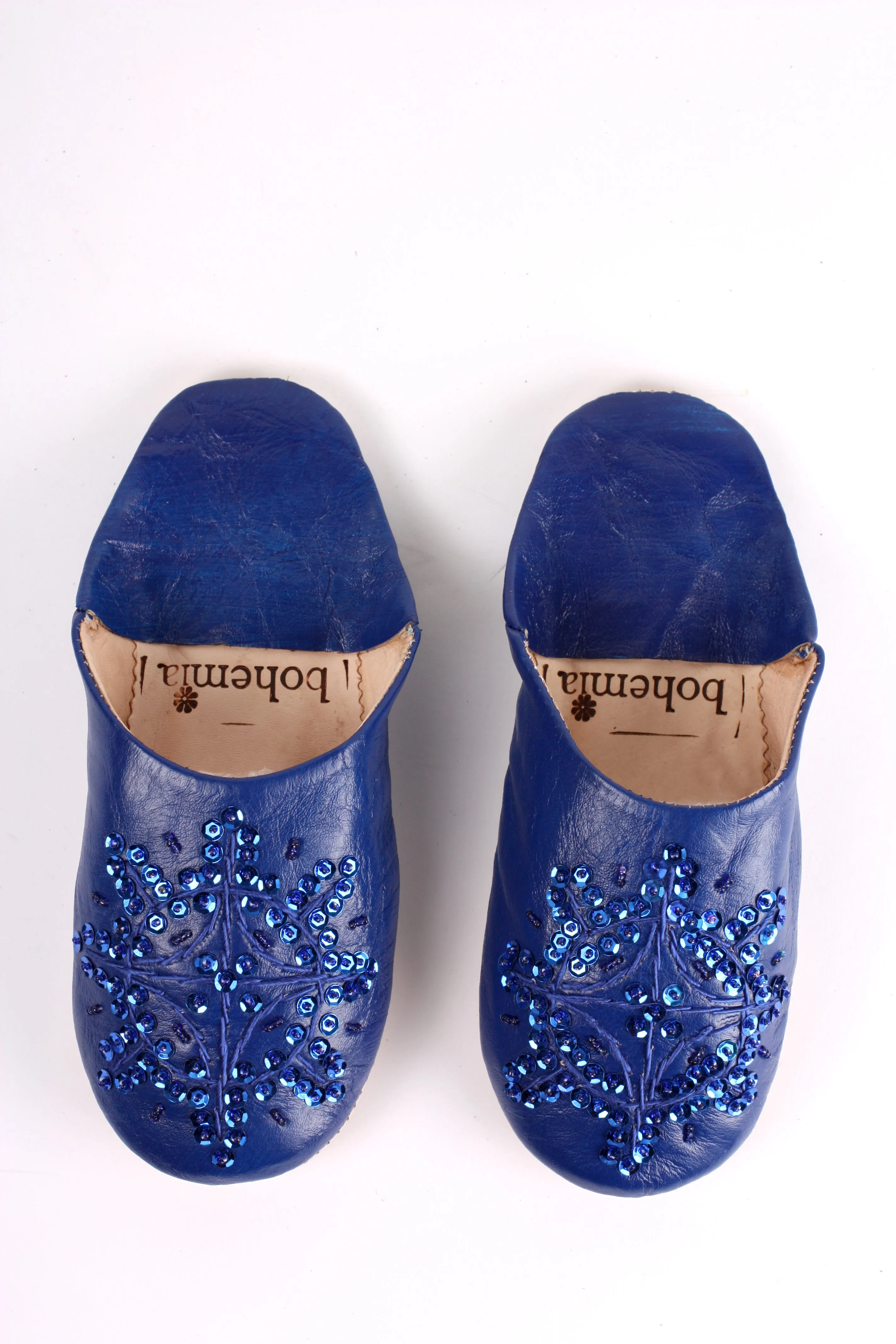 Moroccan Babouche Sequin Slippers - Seconds, Large (Assorted Colours)