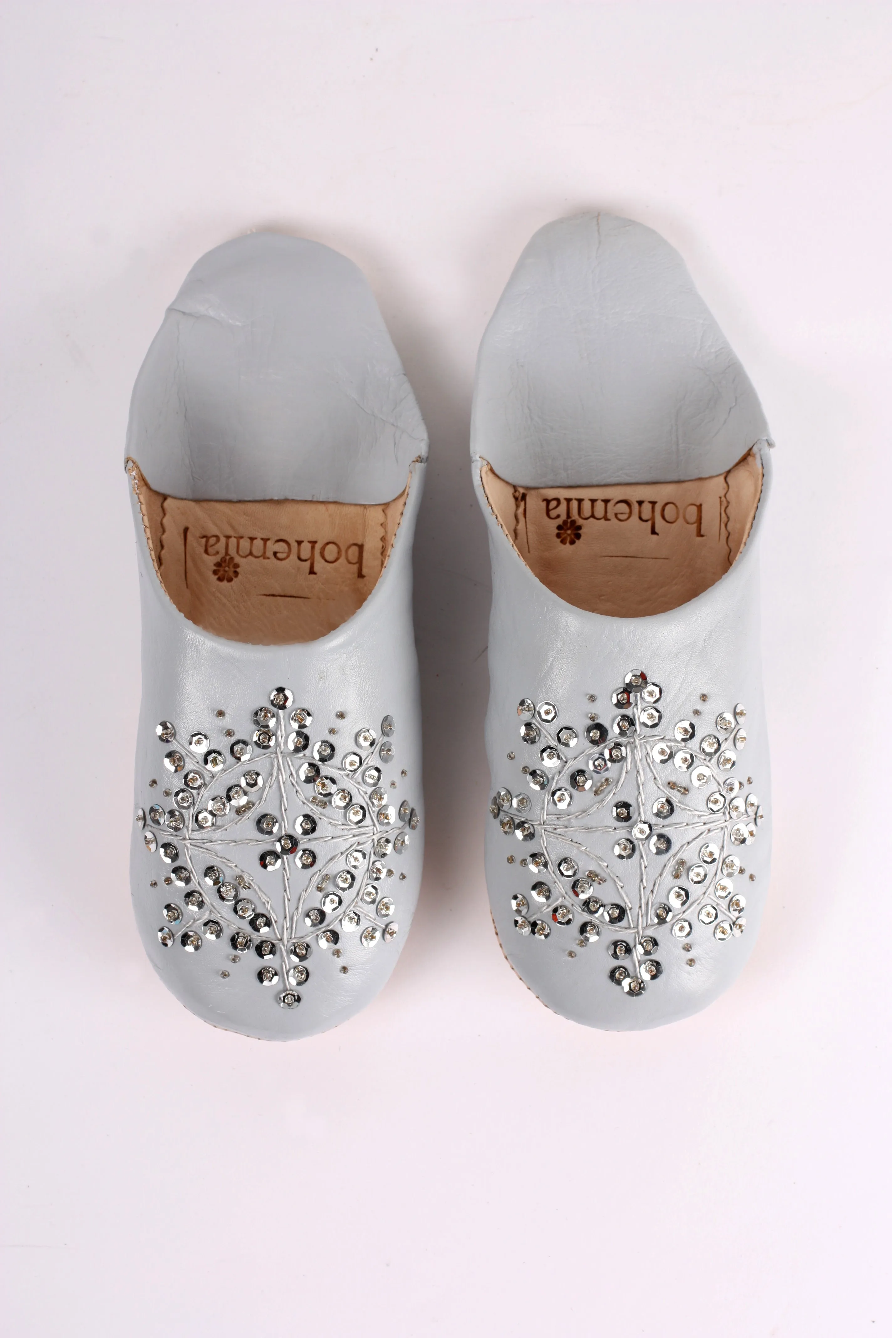 Moroccan Babouche Sequin Slippers - Seconds, Large (Assorted Colours)