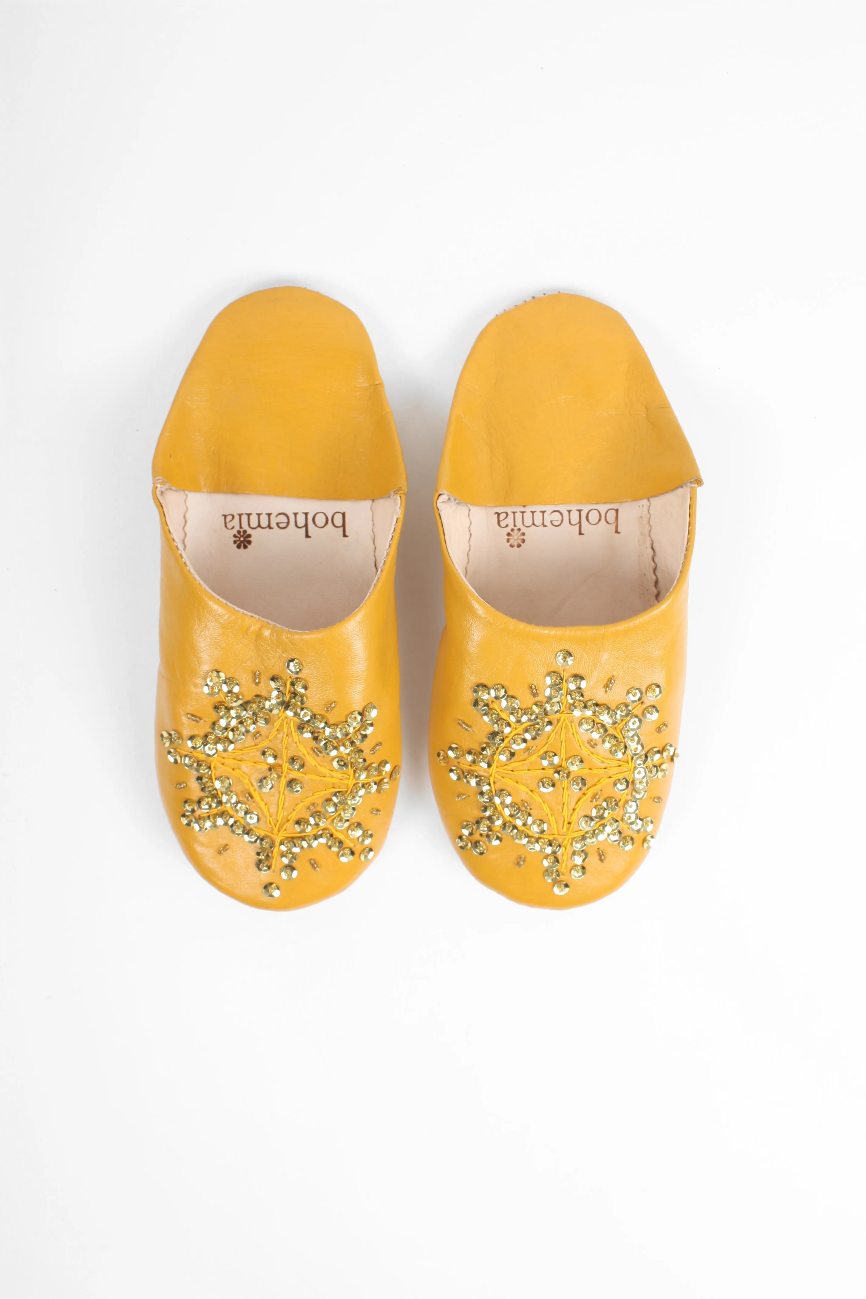 Moroccan Babouche Sequin Slippers - Seconds, Large (Assorted Colours)