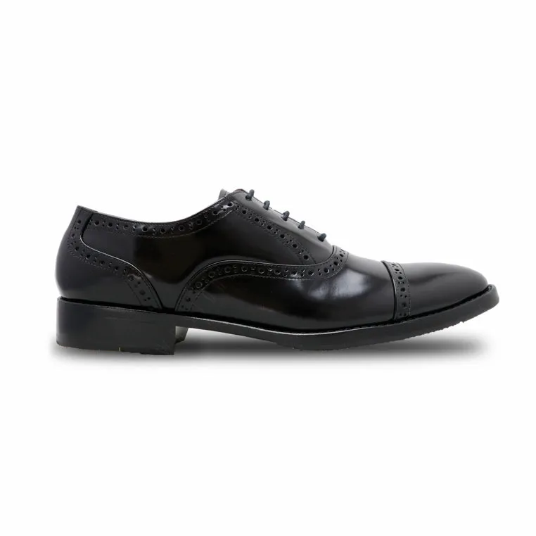 MR.FERGUSON SEMI-BROGUE European Brush Off Clear Matte Black