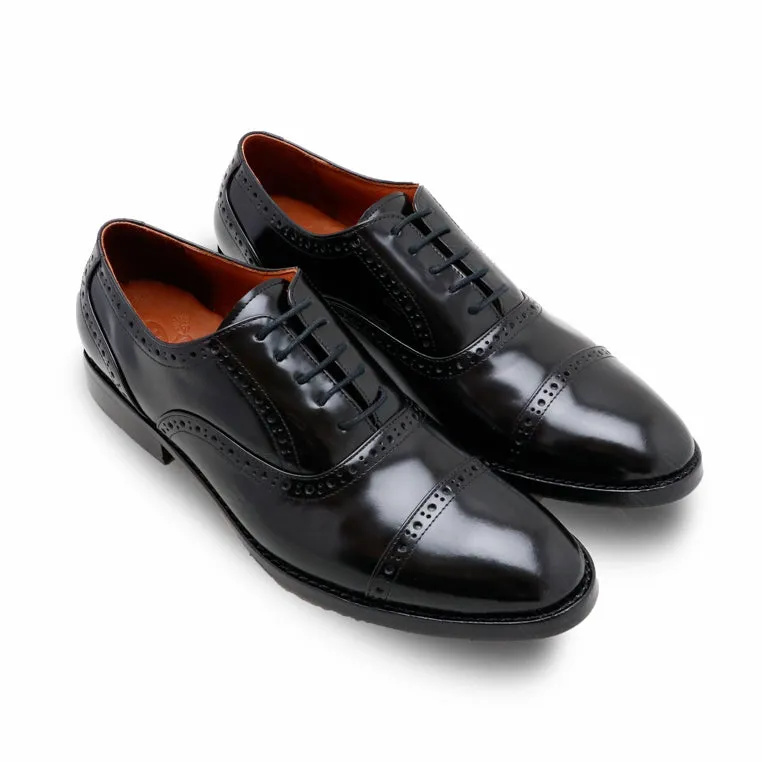 MR.FERGUSON SEMI-BROGUE European Brush Off Clear Matte Black