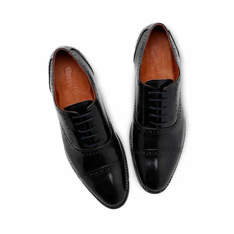 MR.FERGUSON SEMI-BROGUE European Brush Off Clear Matte Black