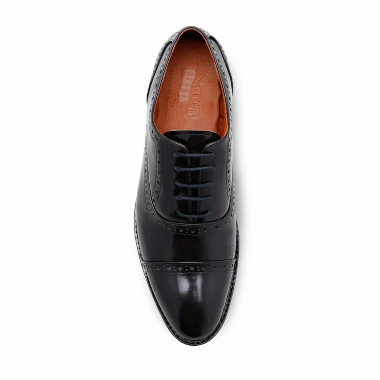 MR.FERGUSON SEMI-BROGUE European Brush Off Clear Matte Black