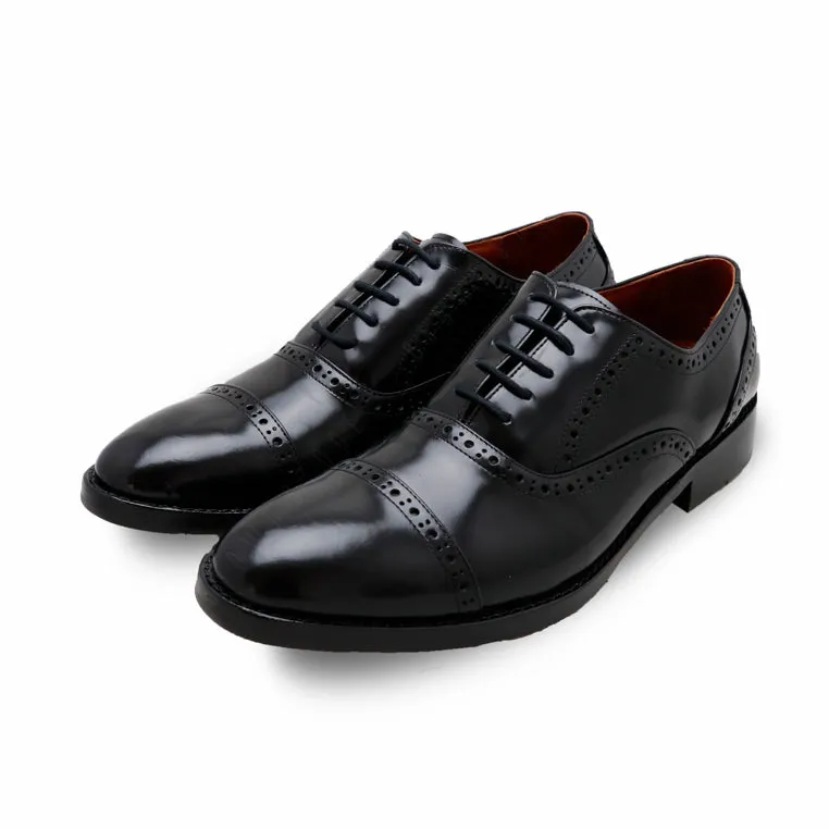 MR.FERGUSON SEMI-BROGUE European Brush Off Clear Matte Black