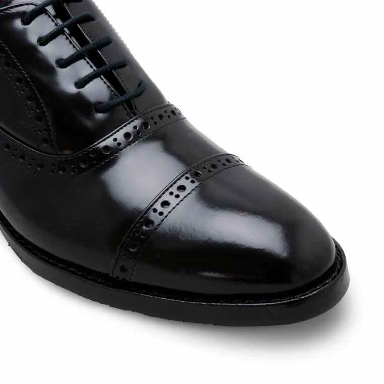 MR.FERGUSON SEMI-BROGUE European Brush Off Clear Matte Black