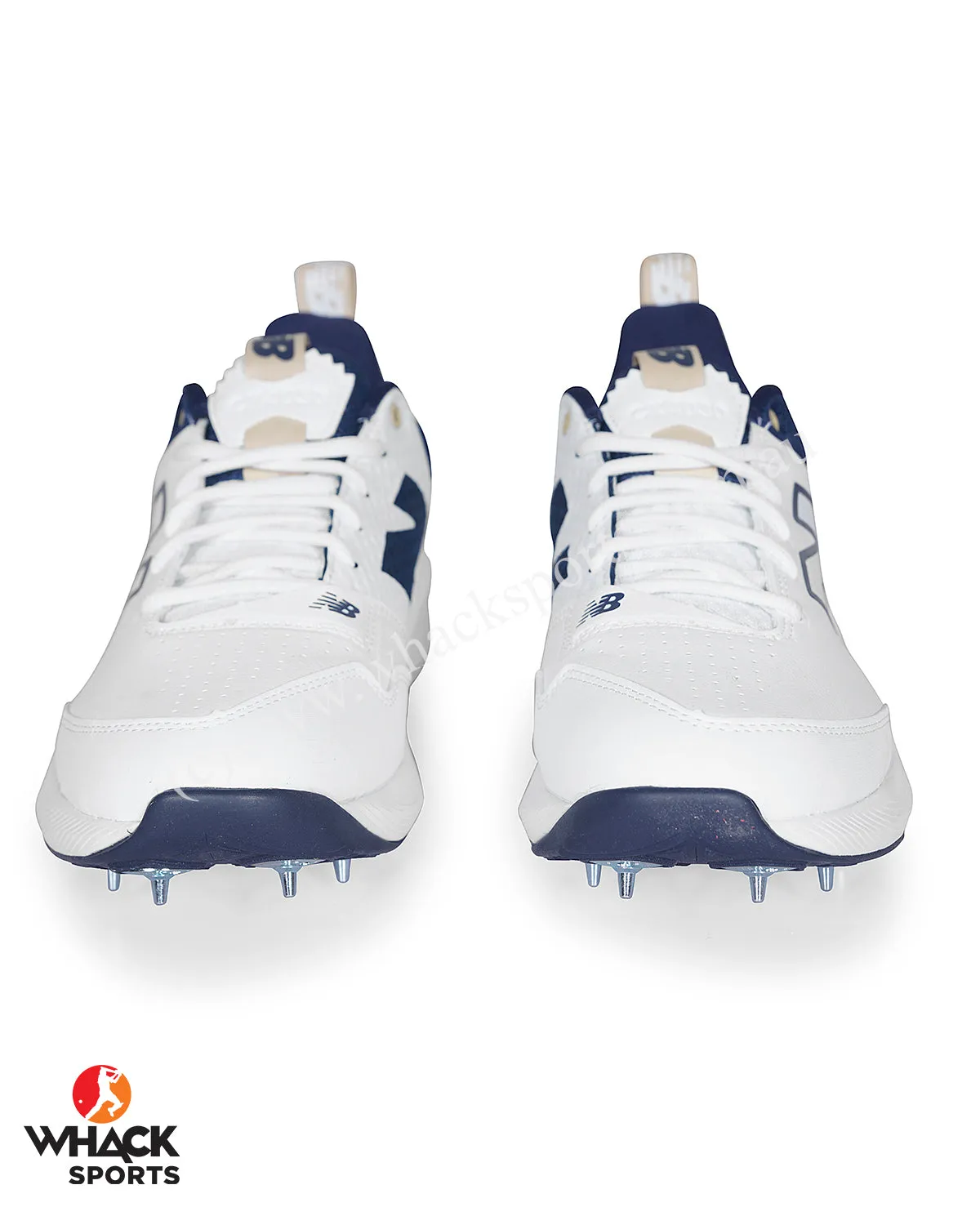 New Balance CK4030 N5 Cricket Shoes - Steel Spikes - White/Navy