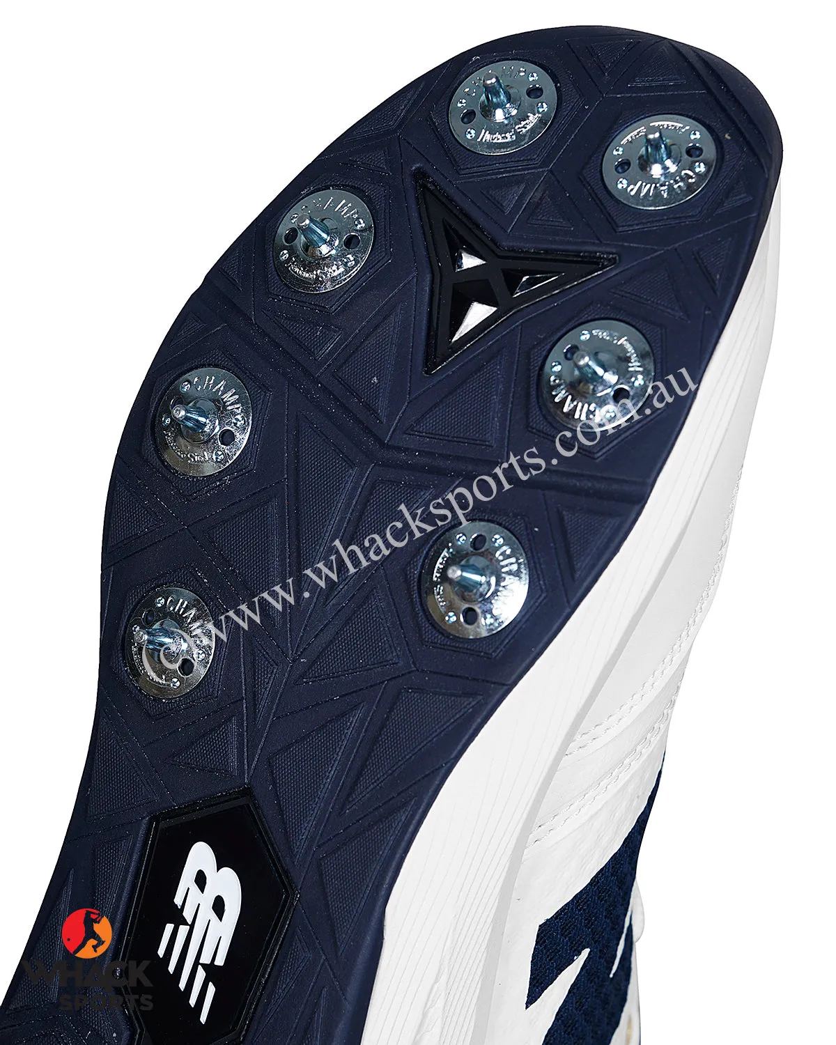 New Balance CK4030 N5 Cricket Shoes - Steel Spikes - White/Navy