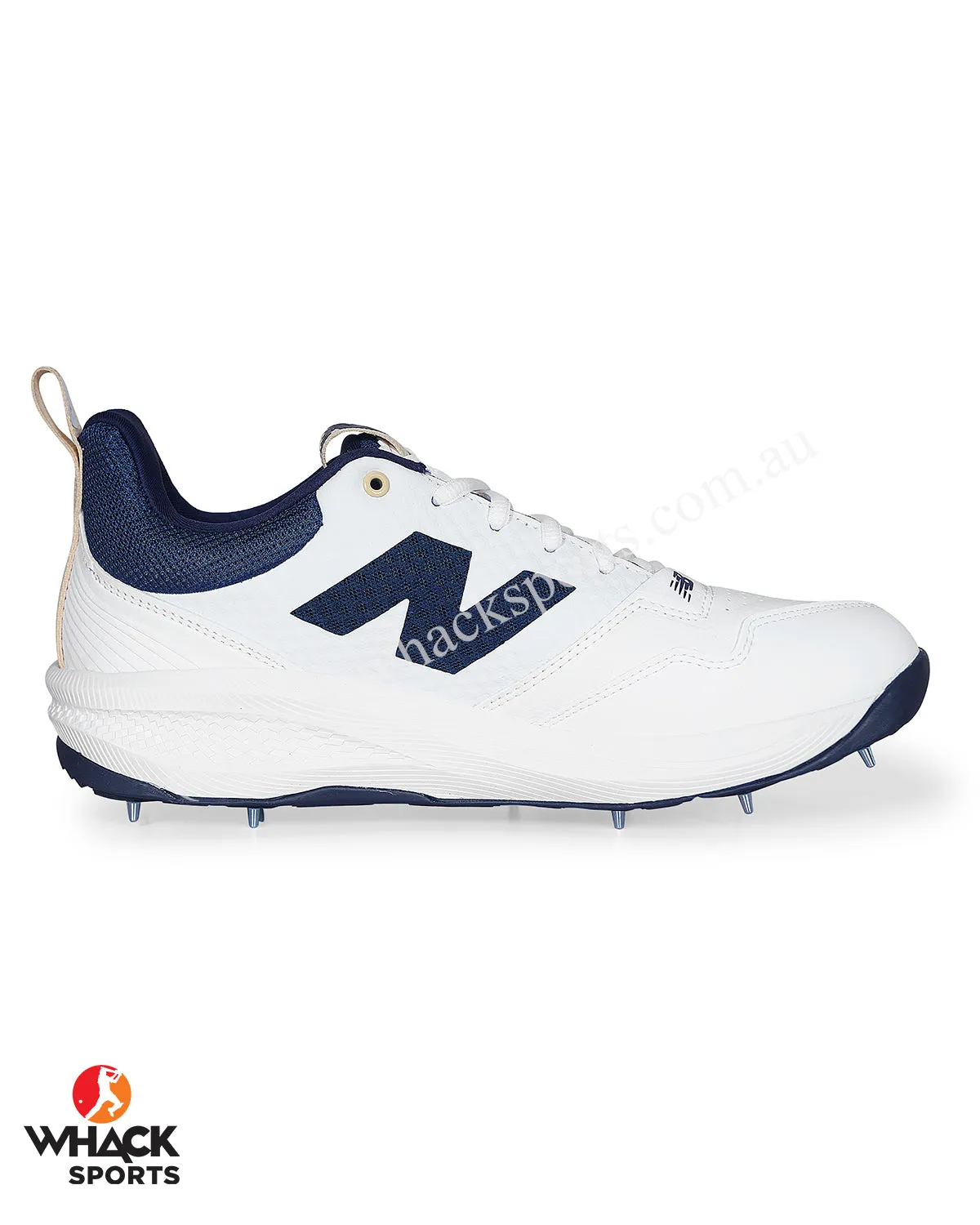 New Balance CK4030 N5 Cricket Shoes - Steel Spikes - White/Navy