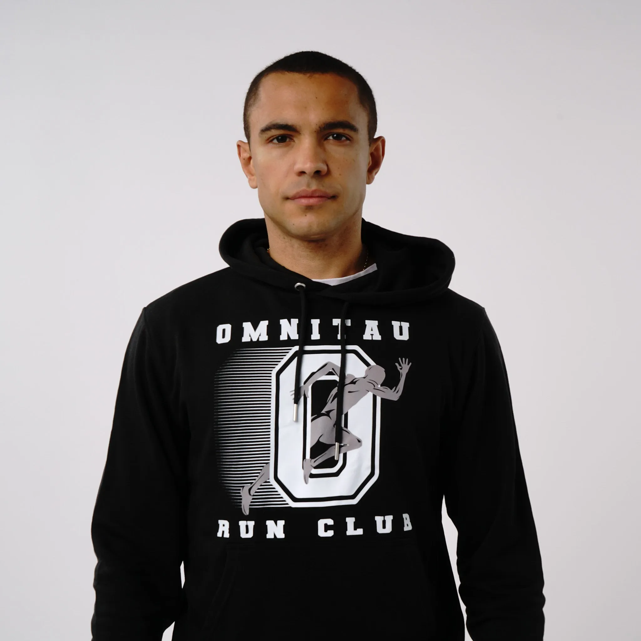 Omnitau Men's Run Club Slim Fit Hoodie - Black