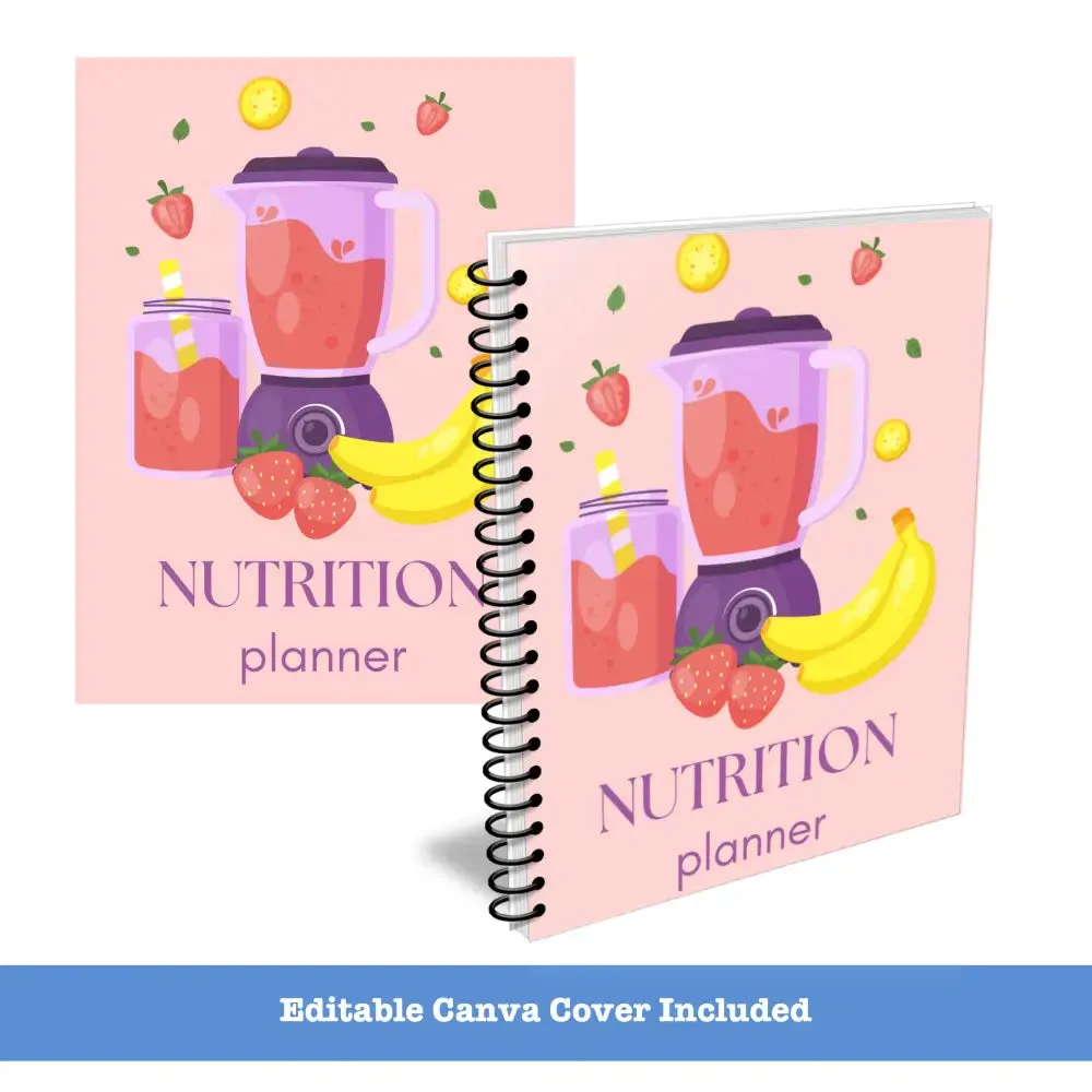 Premium Nutrition Planner - PLR with Canva Template