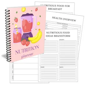 Premium Nutrition Planner - PLR with Canva Template