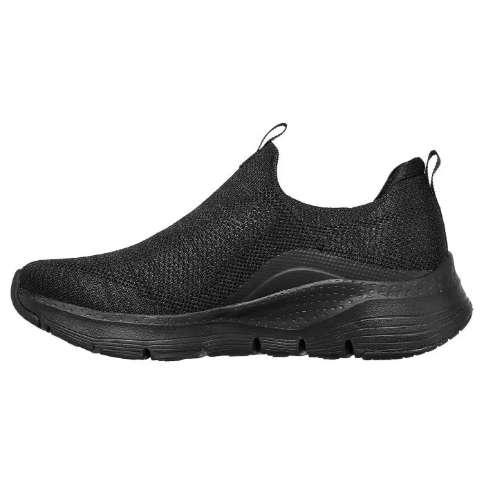 Skechers Arch Fit Slip Ons Keep It Up Black