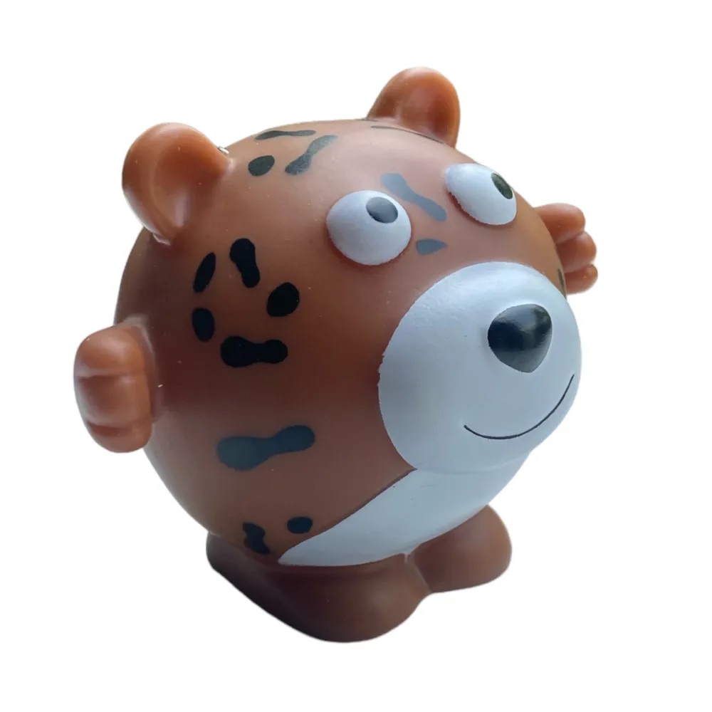 Talking Dog Club Tiger Bouncy Ball Toy for Dogs (Brown)