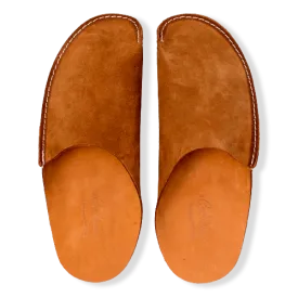 Tan Leather Slippers Minimalist