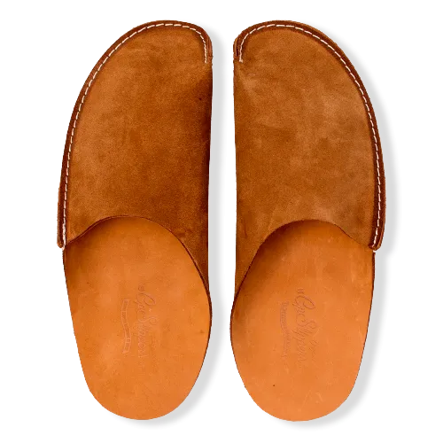 Tan Leather Slippers Minimalist