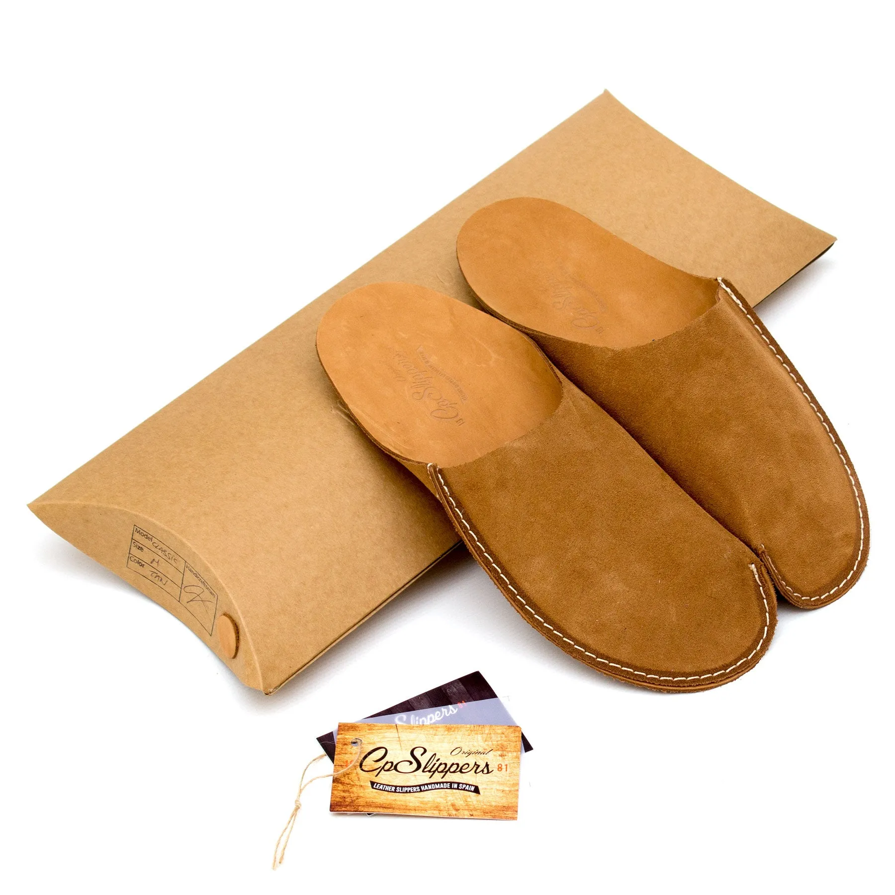 Tan Leather Slippers Minimalist